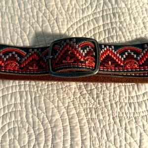 Lucky Brand Women’s Boho Embroidered Belt Size L NWT
